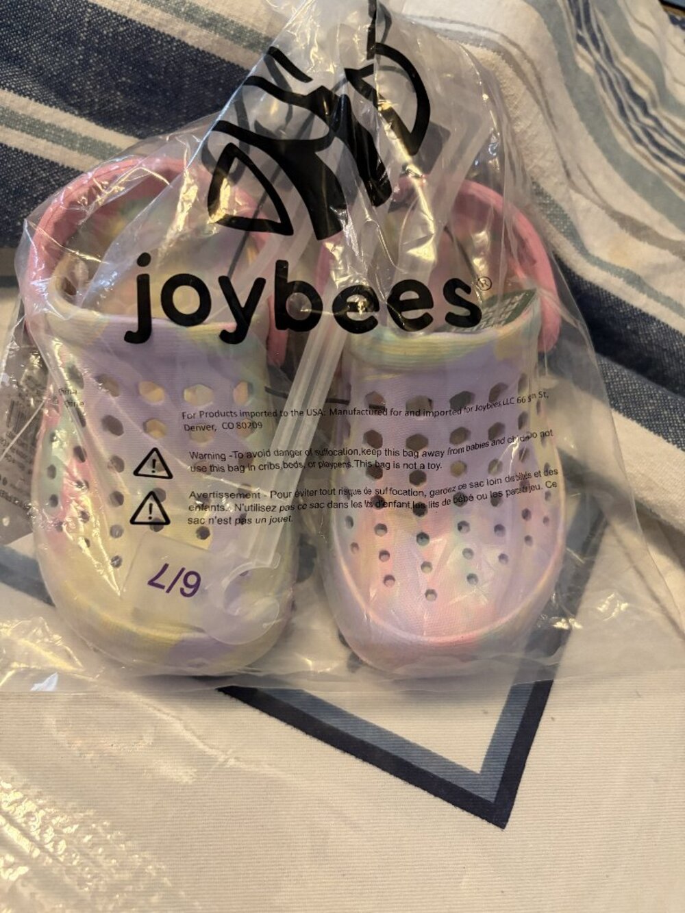 New with tags Joybees Toddler size 6 / 7 Pink Crocs